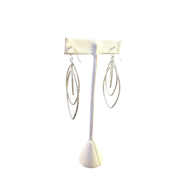 Avon Silver Tone Trio Twist Pierced Earrings (1607) - Picture 3 of 5